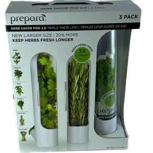 Prepara Herb Savor Pod 2.0 Fresh Herb Storage, 3-pack NIB